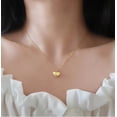 thumbnail image 4 of Collar Con Dije De Corazón Chapado En Oro 18k Para Mujer, 4 of 4