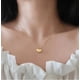 thumbnail image 4 of Collar Con Dije De Corazón Chapado En Oro 18k Para Mujer, 4 of 4