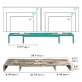 thumbnail image 7 of J JACKCUBE DESIGN Rustic Wood Dual Monitor Stand with Adjustable Angle Riser 2 Monitors Office Desk Organizer Computer Table top Screen Shelf for PC TV Laptop - MK547A, 7 of 7