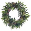 Silk Spring Floral and Boxwood Wreath, 22"