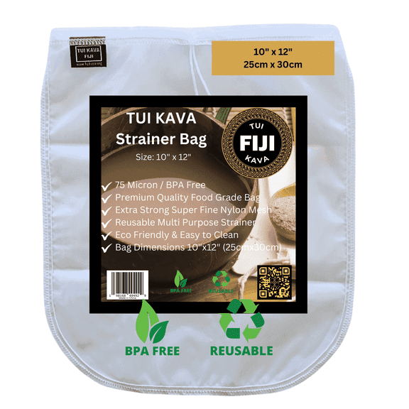 TUI KAVA - Kava/Nut Milk Strainer Filter | 75 Micron Food Grade | BPA-Free | 10inx12in | Reusable | 230 Degrees