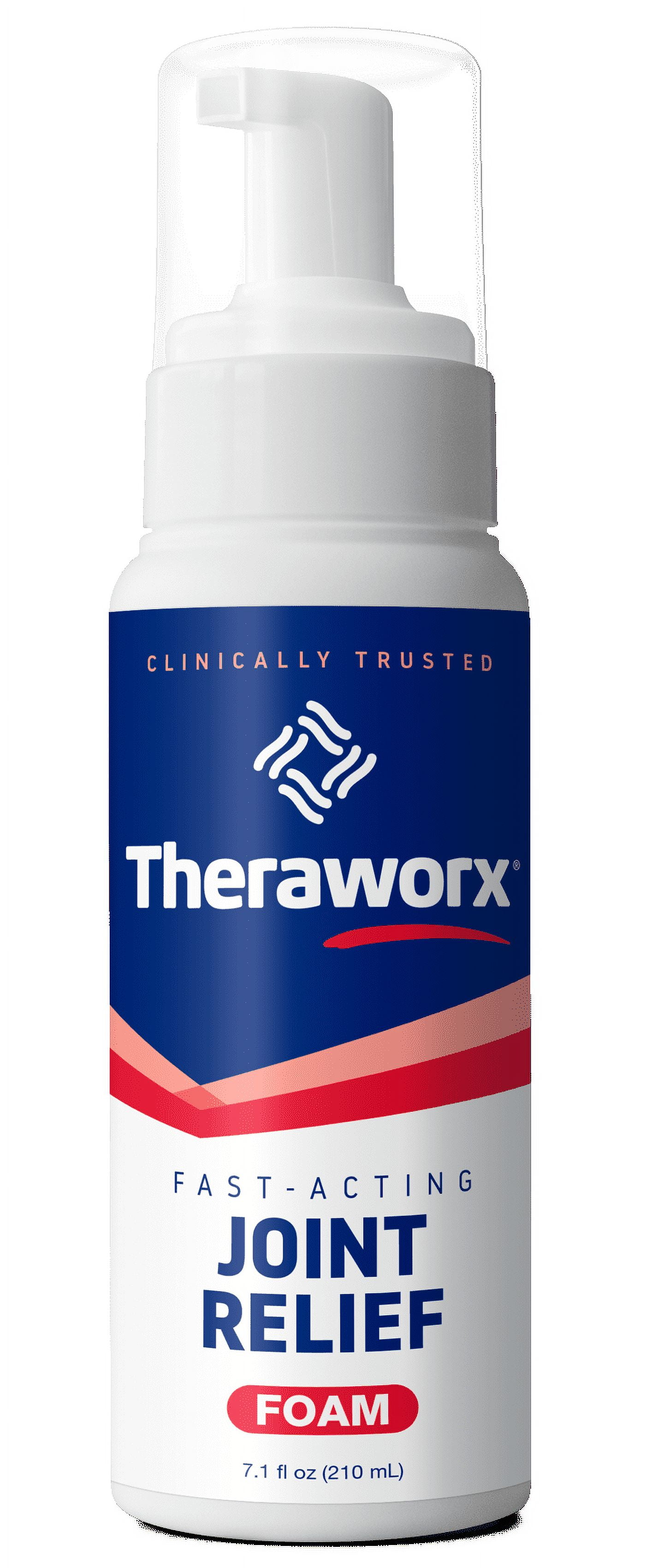 (2 pack) Theraworx® Joint Relief Foam Made with Frankincense, Fast-Acting Joint Discomfort Relief, Paraben-Free 7.1 fl oz