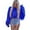 Blue, variant on Women Sweaters Tassels Long Sleeve Tops Short Blouse Sweater Plus Size $10