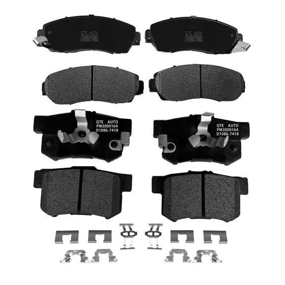 Set of 8 Front D1521 7994-Rear Ceramic Brake Pad Kit For 2007-2011 Honda CR-V