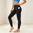 thumbnail image 4 of Sunnin Womens High Waist Yoga Leggings Side Phone Pocket Tight Fit Workout Pants Athletic Trousers, 4 of 9