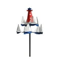 thumbnail image 2 of Sculpture de Vent Nautique pour Décoration de Jardin, Design Artistique Unique avec Style Rouge Blanc Bleu, Décoration Extérieure Résistante aux Intempéries, 2 of 9