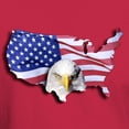 thumbnail image 3 of CafePress - Bald Eagle Over American Flag T Shirt - Men's Classic Graphic Cotton T-Shirt, 3 of 4