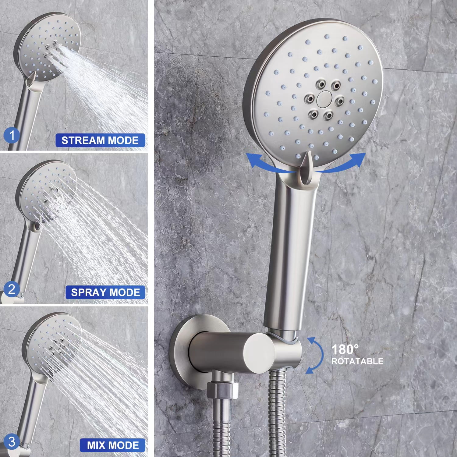 Rainlex One-Handle 1-Spray Brushed Nickel Bathtub Shower Faucet