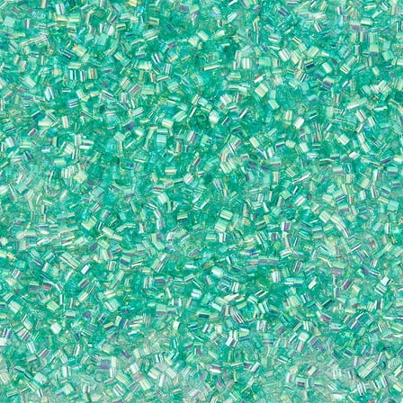 60g Turquoise Bingsu Beads 3mm Straw Tube Beads Iridescent Crispy Bingsu Beads Lightweight Bingsu Beads Glitter Bingsu Beads for Crunchy Vase Filling Supplies