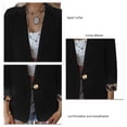 thumbnail image 4 of Chaqueta de negocios de manga larga, cuello de solapa frontal abierto Blazer de mujer con frente abierto Blazer con cuello de solapa frontal abierto fiel a su promesa, 4 of 5