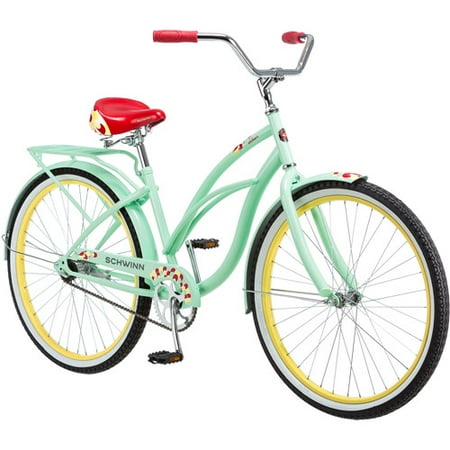 schwinn cruiser bike yellow walmart delmar mint bikes bicycle beach gears