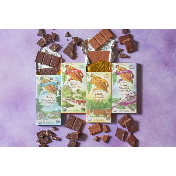 2X-Tjs Organic Dark Chocolate Bar 73% Cacao-3.51 Oz