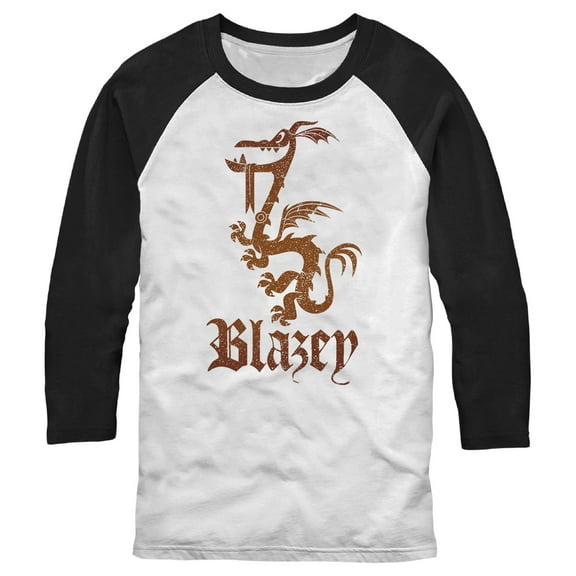 Men's Onward Pet Blazey Dragon  Baseball Graphic Tee White/Black X Large