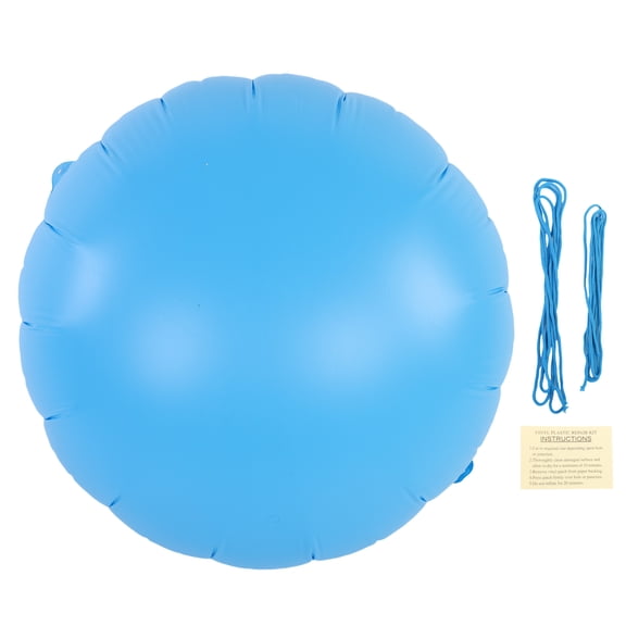 Aestri Round Inflatable Pool Pillow for Above Ground Pools, PVC Winter Cover Air Cushion with Two 9.8-Foot Ropes, Ice Equalizer Float and Repair Patch