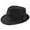 Black, variant on Men's Linen Blend Fedora Hat, Breathable Jazz Trilby Hat, Sun-Protective Outdoor Panama Hat, Classic Gangster Style Top Hat, 10 Colors, One Size (56-58cm)