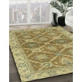 thumbnail image 3 of Ahgly Company Machine Washable Indoor Rectangle Abstract Metallic Gold Area Rugs, 7' x 10', 3 of 7