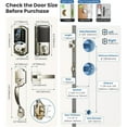 thumbnail image 6 of Veise Fingerprint Smart Locks for Front Door with Handle Set, App Control, Keyless Entry Keypad Deadbolt, Digital Electronic Touchscreen, Easy Install, Auto Lock, Satin Nickel, 6 of 9