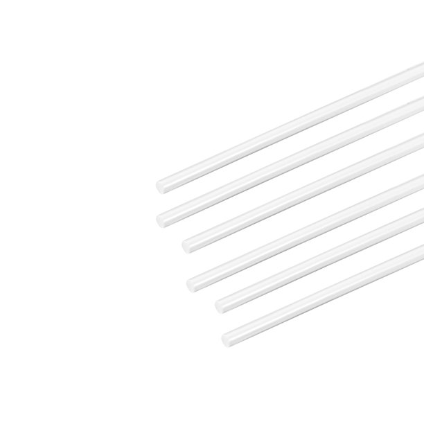 ABS Styrene Plastic Round Bar Rod,3/64" Dia 20" Length,White for