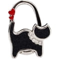 thumbnail image 1 of Women Ladies Bag Hooks Compatible with Table Handbag Hook with Buckle Purse Hanger Holder Cat Pattern Black, 1 of 7