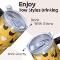 thumbnail image 4 of 20oz Rustic Chicken Tumbler with Handle Elegant Birthday Christmas Gift for Chicken Lovers Women Men Insulated Travel Mug Fits Standard Cup Holders Comfortable Handle Easy to Carry Office Home, 4 of 6
