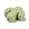 thumbnail image 2 of 15pcs Silicone Focal Beads Cactus Dark Sea Green 25x23x8mm Hole: 2.3mm, 2 of 2