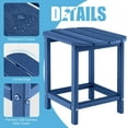 thumbnail image 4 of REKHHY 18-Inch Outdoor Side Table, Weather Resistant Small HDPE Adirondack Table, Square Tea Table for Outside, Patio, Backyard, Poolside, Garden, Balcony, Navy, 4 of 6
