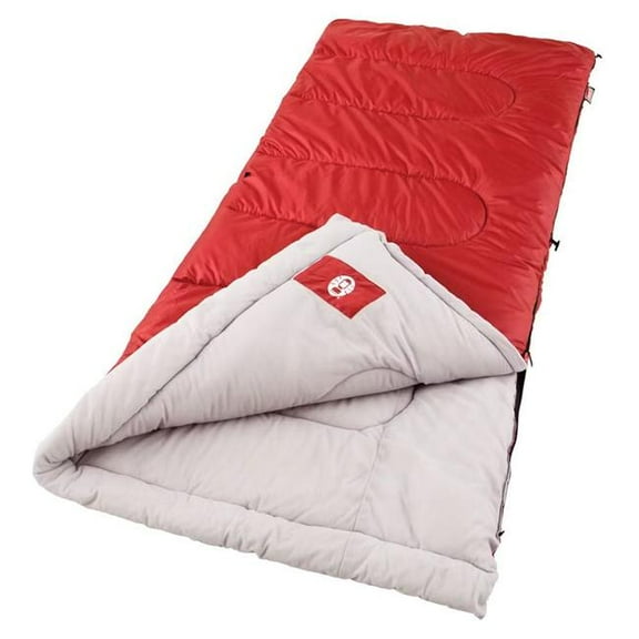 Coleman 110664 30 deg Palmetto Sleeping Bag, Red