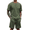 Olive Green, variant on COOFANDY Men's Waffle Shirt and Shorts Set 2 Piece Outfits Casual Summer Tracksuits Set with Pockets