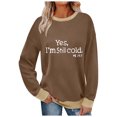 thumbnail image 2 of Women's Plus Size Fashionable Graphic Sweatshirts with Crewneck Long Sleeve Printed Loose Fit, 2 of 6