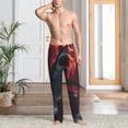 thumbnail image 2 of Honiee Red Moon Shark Sailboat for men - a sleek fusion of Straight Pajama Pants, versatile Lounge Pants, and cozy Sleepwear, all rolled into one-Medium, 2 of 6
