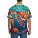thumbnail image 3 of Fotbe Sea Turtle in Coral Camisa Estampada de Manga Corta para Hombre, Casual de Verano, Estilo Playero, Sin Arrugas-X-Large, 3 of 5