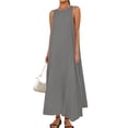 thumbnail image 1 of Liquidation d'Été 2025! Robe Grande Taille pour Femmes, Liquidation d'Été pour Femmes, Mode Robe d'Été Décontractée Sans Manches à Col Rond Unie pour la Plage Robe Boho, 1 of 5