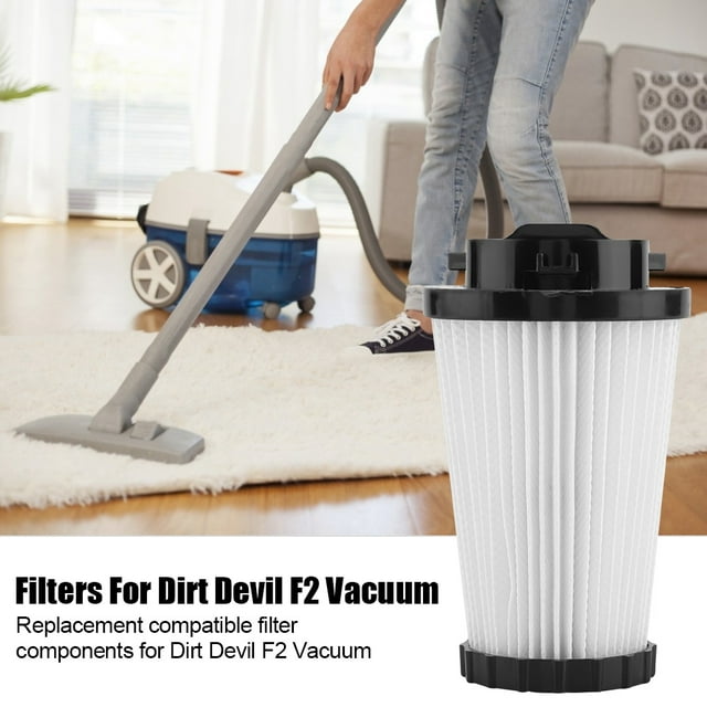 Rdeghly Filtre de Remplacement pour Aspirateur Dirt Devil F2, Filtres pour Aspirateur Dirt Devil F2, 2 Pcs Filtres de Remplacement pour Pièce de Filtration d'Aspirateur Dirt Devil F2