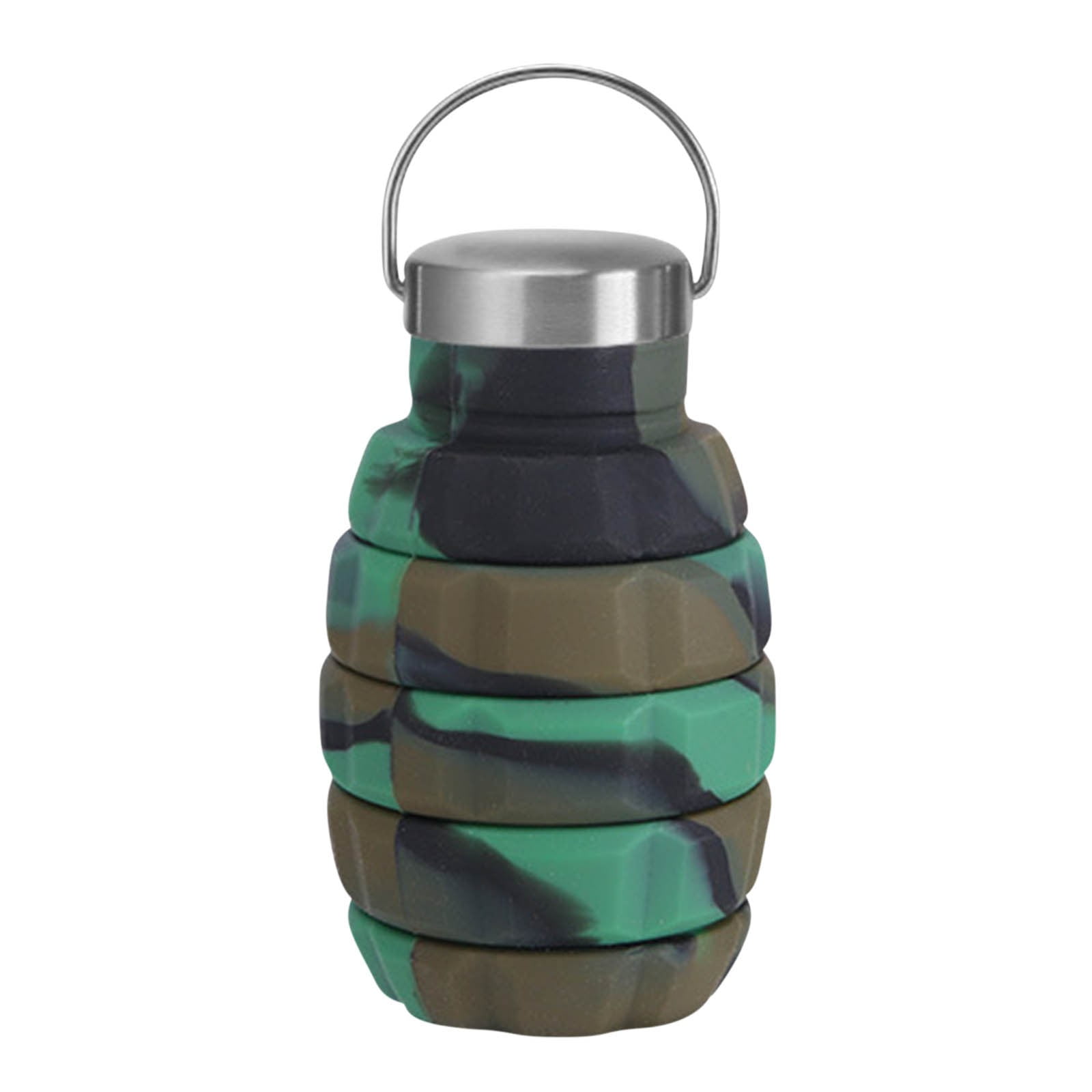 JilgTeok 2 Packs Foldable Water Bottle 500ml Leak Proof Reusable Collapsible Sports Cup for Travel Hiking Camping Gym Outdoor Activities BPA Free