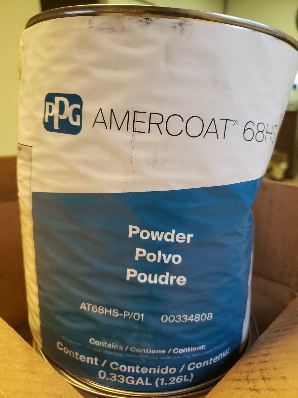 (2) PPG AMERCOAT 68HS ZINC POWDER ZINC DUST 0.33GAL, AT68HSP/01