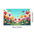 thumbnail image 3 of Colorful Floral Springtime Banner Backdrop Background, Party Decorations with Butterflies, Ideal for Garden Parties Spring Celebrations Photography Props and Outdoor Gatherings, 3 of 4