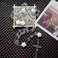 thumbnail image 2 of Rose Crystal Rosary Necklace Catholic Vintage for Cross Pendant Long Chain Necklace Religious Jewelry Gift, 2 of 5