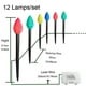 thumbnail image 4 of Luces de hilo LED C9 fresa alimentadas por energía solar - 12 luces navideñas exteriores de bajo consumo energético para decoración de jardín, jardín y patio, 4 of 9