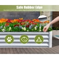 thumbnail image 5 of Domi Galvanized Raised Garden Bed ,Large Metal Planter Box for Growing Vegetables, Fruits, and Flowers Outdoors, Silver Design, 6x3x1ft, 5 of 6