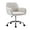 White+plush, variant on PetFurnishn Corduroy Fabric Vanity Makeup Desk Chair, Fluffy Swivel Modern Armchair with Wheels, Upholstered Fuzzy Height Adjustable for Girls Home Office, Gray