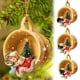 thumbnail image 2 of Christmas Tree Decorations 2D Acrylic Cute Sleeping Dog In A Cup Hanging Pendants Home Xmas New Year Ornaments Party Supplies, 2 of 5