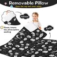 thumbnail image 3 of Cat and Skull Gothic Pattern Teens Toddler Nap Mat with Pillow, Sleeping Mat Bag for Preschool Daycare 59"x22", 3 of 6