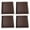 Brown2, variant on Qyaukm Non-Slip Furniture Pads, 4-Pack Rubber Caster Cups with 2 Sizes (2” Round & 3” Square), Anti-STeen Floor Protectors for Chair Legs, Table, Couch on Hardwood Floors
