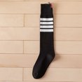 thumbnail image 5 of Japanese College Style Women Knee High Socks Vintage Asymmetric Striped Printed Autumn Student Sports High Tube Stocking, 5 of 19