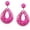 Hot Pink, variant on Raffia Teardrop Earrings for Women Boho Summer Beach Lightweight Handmade Straw Wicker, Style R9439