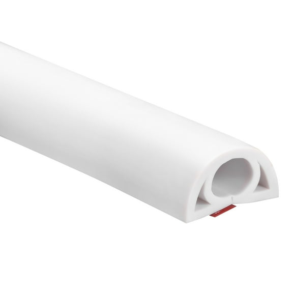 Uxcell D20 3.28ft Floor Cord Cover, Cord Cover Floor, Wire Cover, White