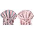thumbnail image 1 of 2 toallas de microfibra para el cabello para mujer, turbante suave, absorbente y de secado rápido con lazo., 1 of 5