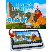 The Lion King Edible Cake Image Topper Personalized Birthday Party 1/4 Sheet (8"x10.5")
