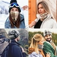 thumbnail image 5 of Winter Neck Warmer Gaiter Fleece Neck Cover Cotton Balaclava Windproof Face Cover Mask for Women Men, 5 of 8