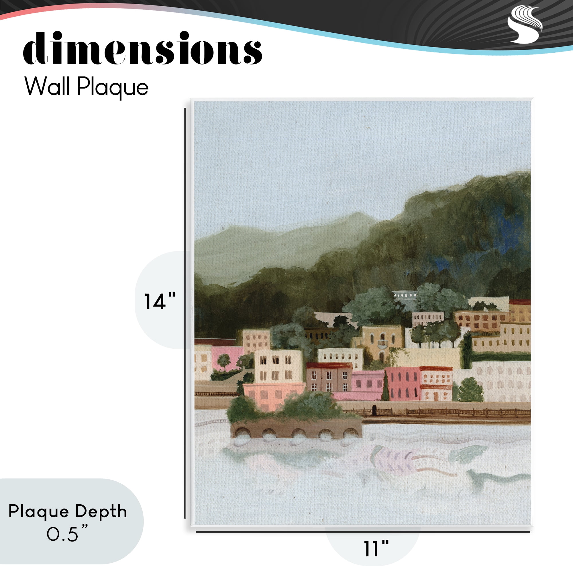 Stupell Industries Mountains By The Sea Wall Plaque Art, design by Grace Popp